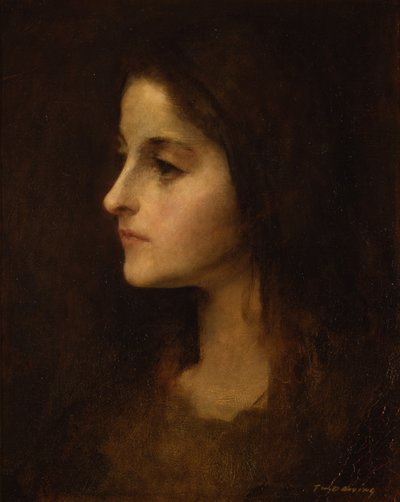 Portrait of a Young Girl, c.1890 by Thomas Wilmer Dewing